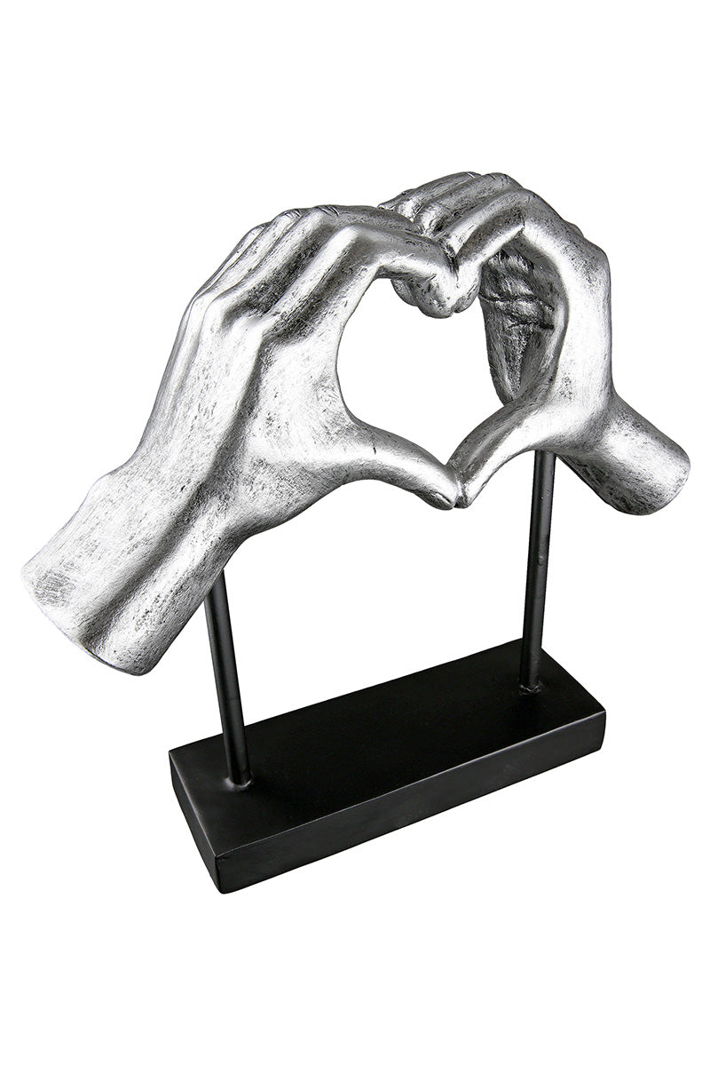 Skulptur Herz „Amour“ – silberfarben, 28.5 cm