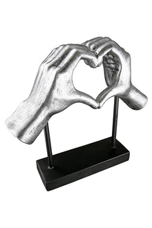 Skulptur Herz „Amour“ – silberfarben, 28.5 cm | CASA ROMANO