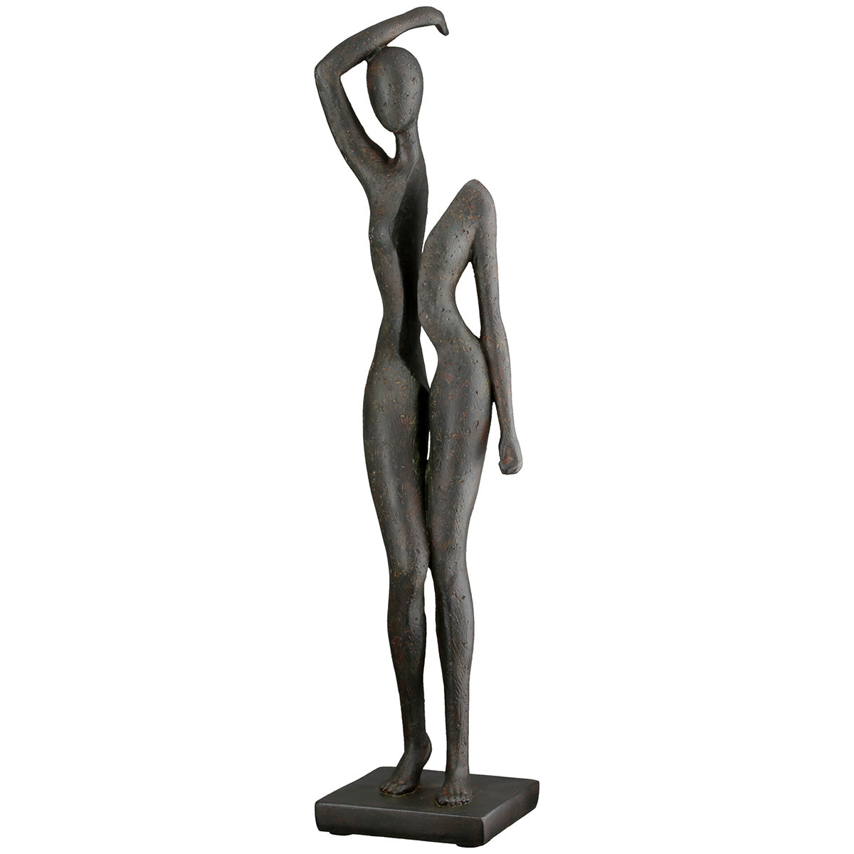 Skulptur Frau „Split“ – Moderne Kunstfigur in Anthrazit, 40cm