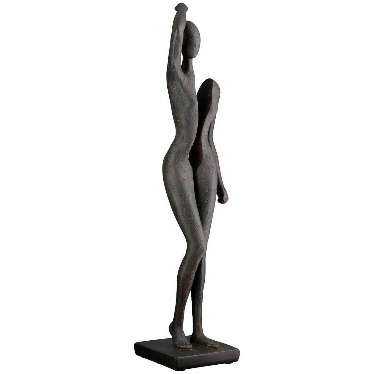 Skulptur Frau „Split“ – Moderne Kunstfigur in Anthrazit, 40cm