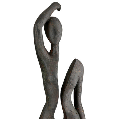 Skulptur Frau „Split“ – Moderne Kunstfigur in Anthrazit, 40cm