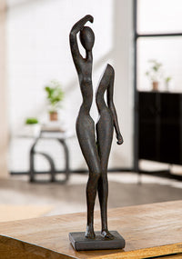 Skulptur Frau „Split“ – Moderne Kunstfigur in Anthrazit, 40cm | CASA ROMANO