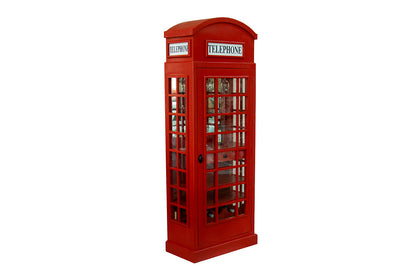 Weinregal Telefonzelle – Rotes Mangoholz-Regal