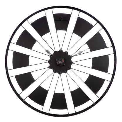 Wanduhr „Passage“ Ø 80 cm – Metall Schwarz-Gold | CASA ROMANO