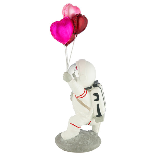 Figur Astronaut mit Herz-Ballons „Michael“ – glänzend, 39 cm | CASA ROMANO