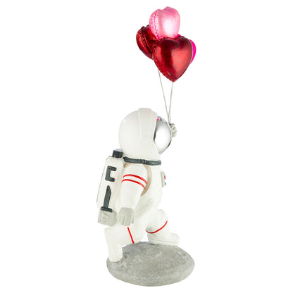 Figur Astronaut mit Herz-Ballons „Michael“ – glänzend, 39 cm
