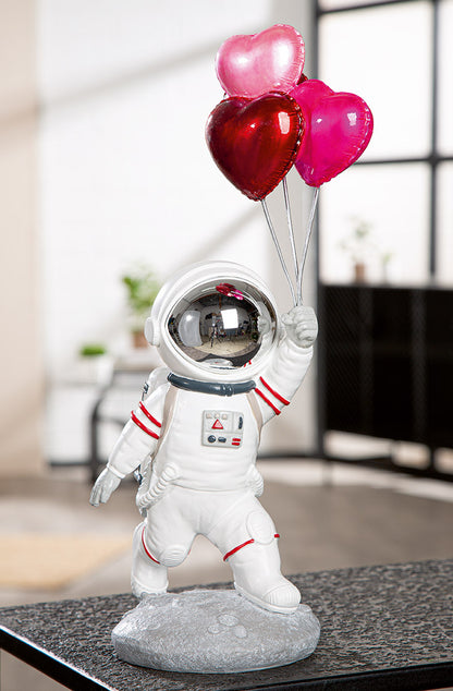 Figur Astronaut mit Herz-Ballons „Michael“ – glänzend, 39 cm