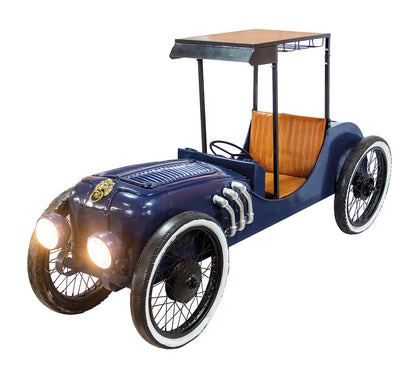 Bar Roller „Vintage Car“ – Designmöbel aus recyceltem Metall & Mangoholz