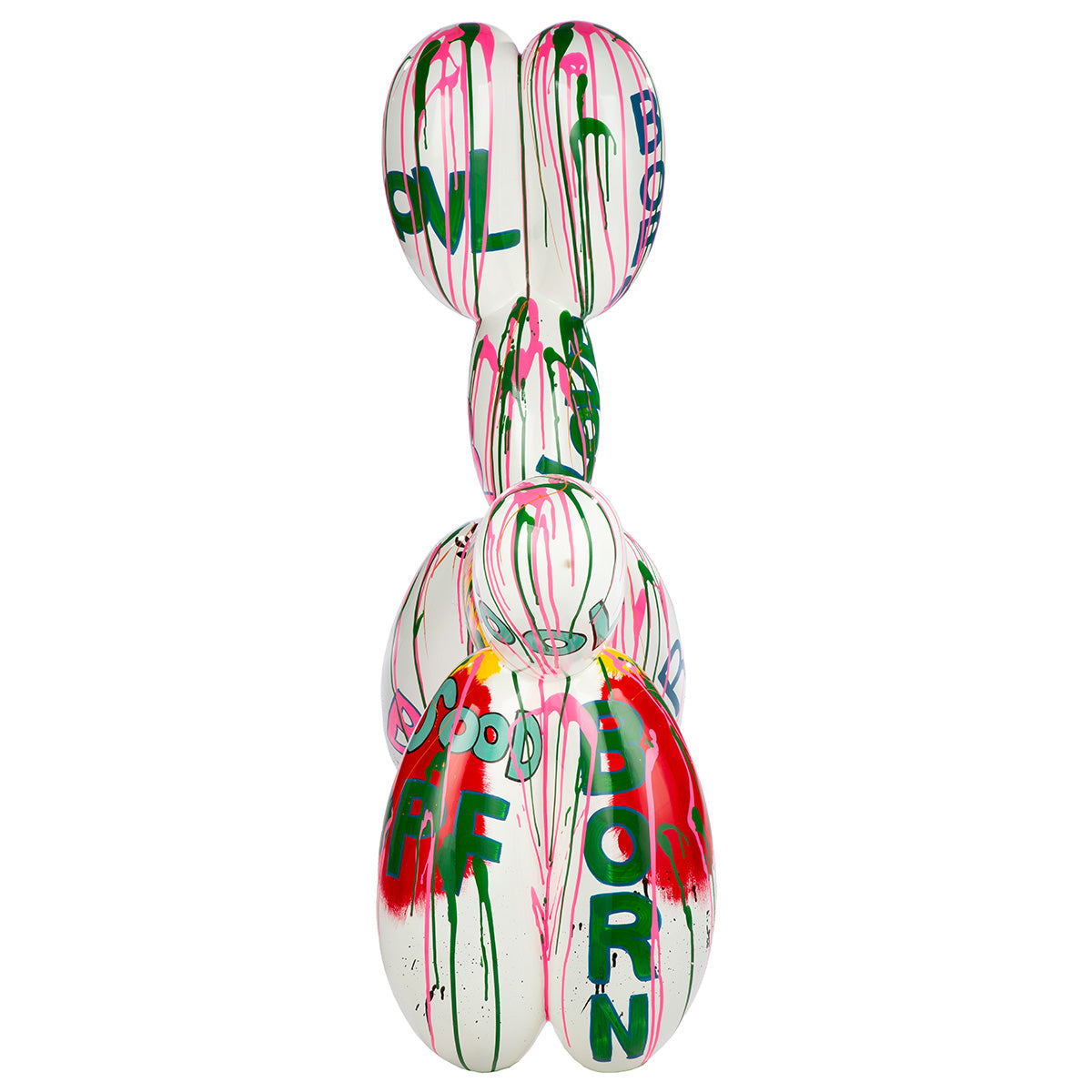 Moderne Ballonhund Skulptur Bianco Arte weiß – große Design Figur für stilvolle Räume