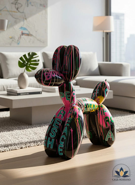 Ballonhund „Nero Arte“ 120 cm – XXL Design | CASA ROMANO