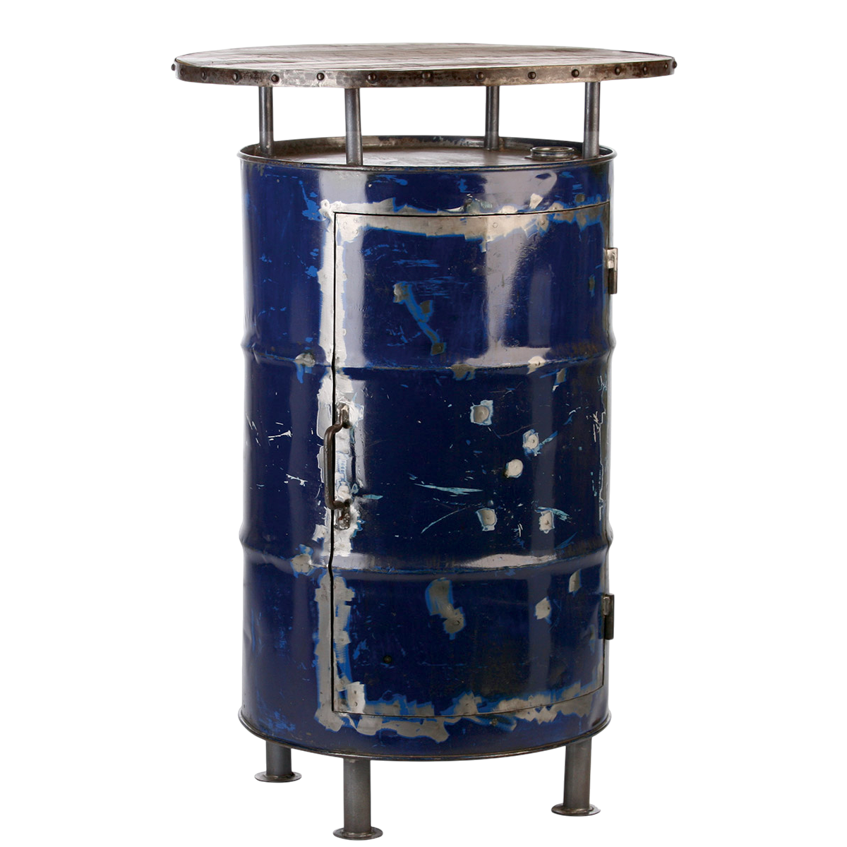 Beistelltisch Bar „Barrel“ – Industrial Design aus Mangoholz & Metall