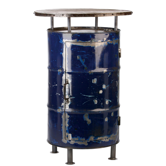 Beistelltisch Bar „Barrel“ – Industrial Design aus Mangoholz & Metall