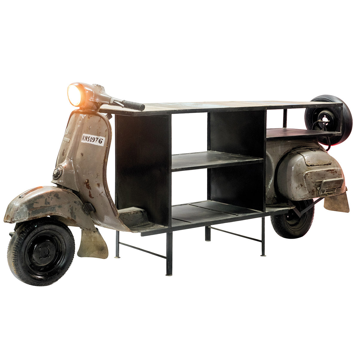 Kommode Roller aus Metall & Mangoholz – Upcycling-Design im Industrial-Stil (Kopie)