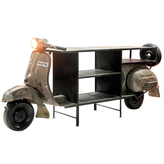 Kommode Roller aus Metall & Mangoholz – Upcycling-Design im Industrial-Stil (Kopie)