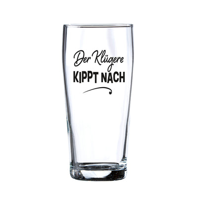 Herrengedeck „Der Klügere kippt nach“ – Bierglas & Schnapsglas Geschenkset | CASA ROMANO