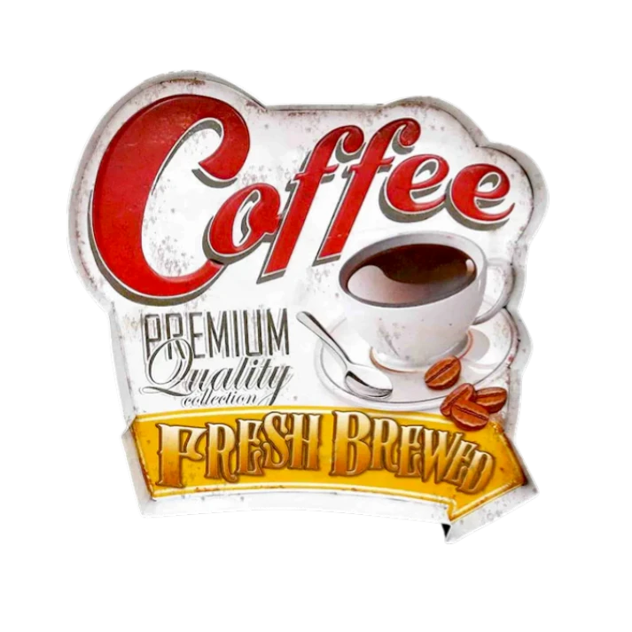 Blechschild "Coffee" – 56 × 55 cm | CASA ROMANO