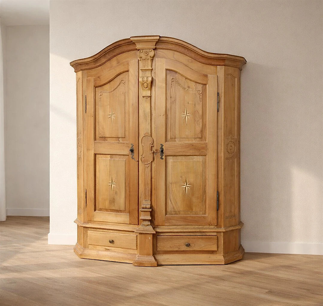 Bodenseeschrank Kirschbaum massiv – zweiteilig, handgefertigt nach historischem Vorbild | CASA ROMANO
