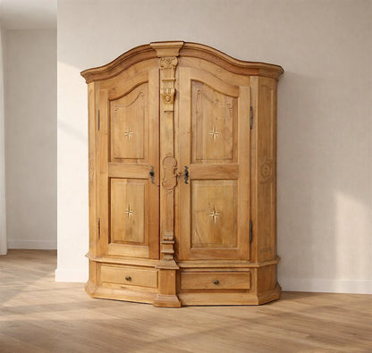 Bodenseeschrank Kirschbaum massiv – zweiteilig, handgefertigt nach historischem Vorbild | CASA ROMANO