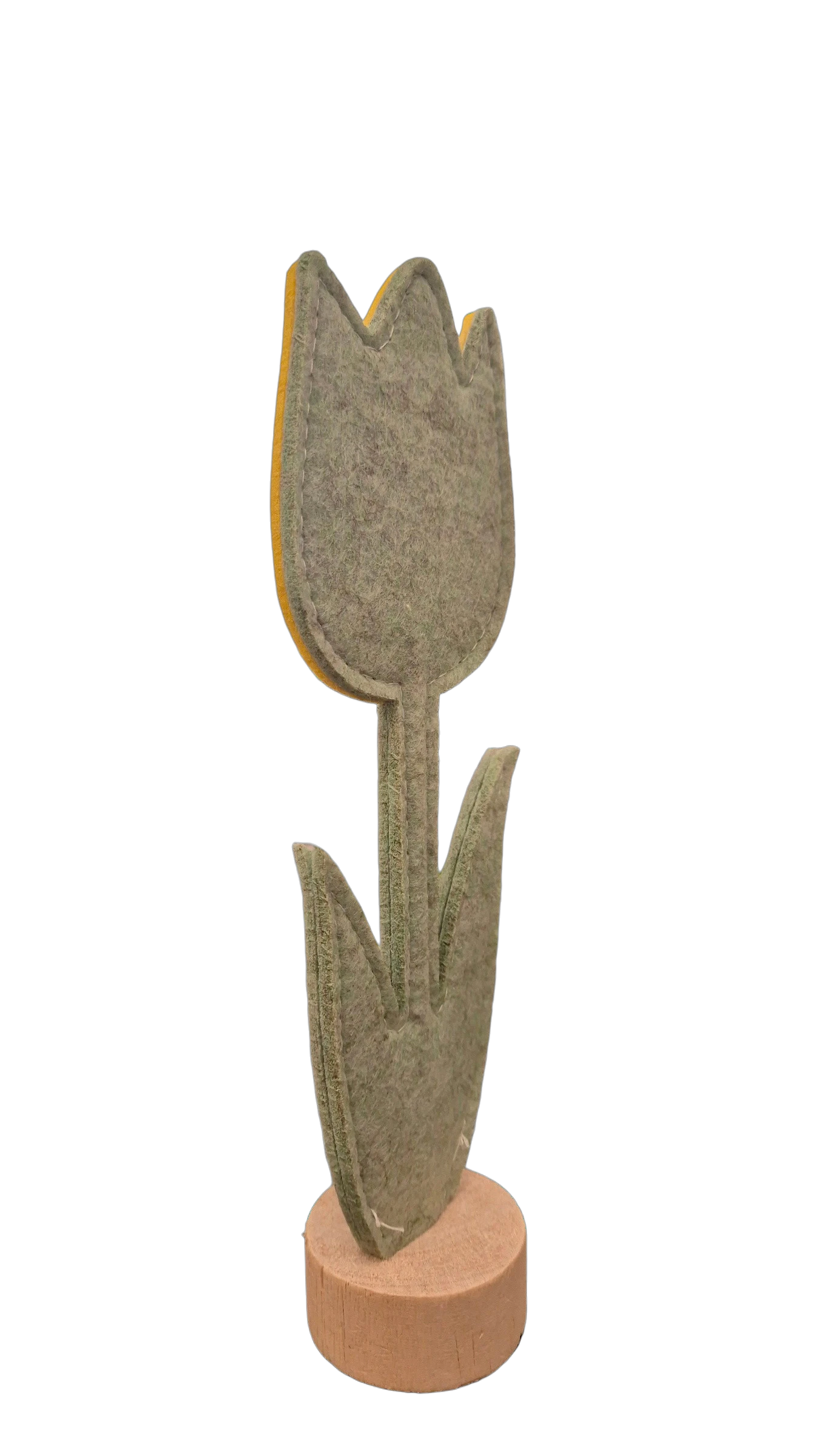 Filz Tulpe auf Holzsockel – 19.5 cm | CASA ROMANO