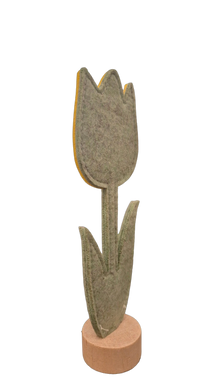 Filz Tulpe auf Holzsockel – 19.5 cm | CASA ROMANO