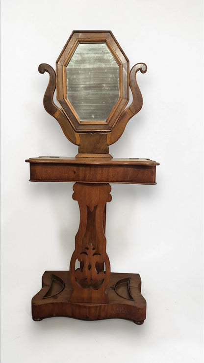 Antiker Frisiertisch mit Spiegel – dekoratives Spiegelmöbel im Biedermeier Stil | CASA ROMANO