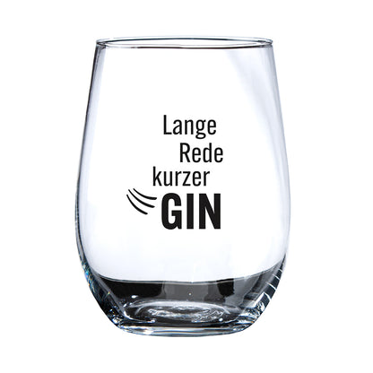 Gin Glas „Lange Rede kurzer GIN“ – stilvolles Geschenkset | CASA ROMANO