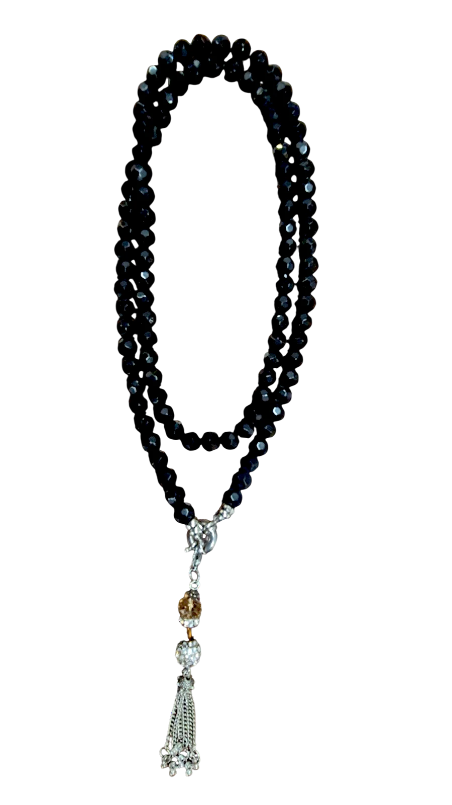 Halskette „Amberia“ 49 cm – Schwarze Glasperlen | CASA ROMANO