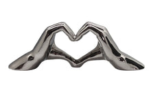 Skulptur Herz „Heart“ – Keramik, silberfarben (45 cm) | CASA ROMANO