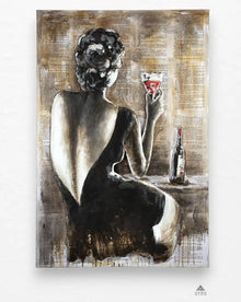 Handgemaltes Metall Wandbild Frau 150x100 cm | CASA ROMANO