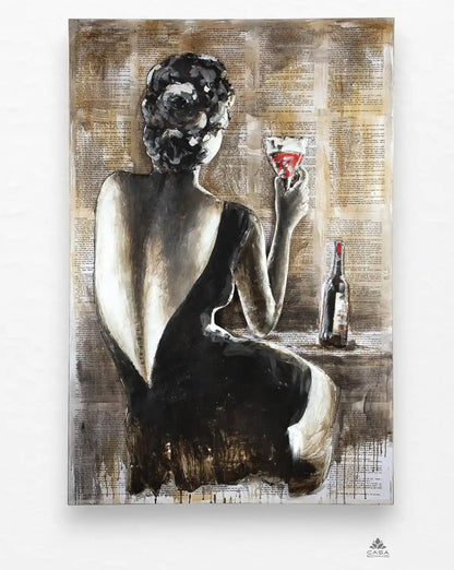 Handgemaltes Metall Wandbild Frau 150x100 cm | CASA ROMANO