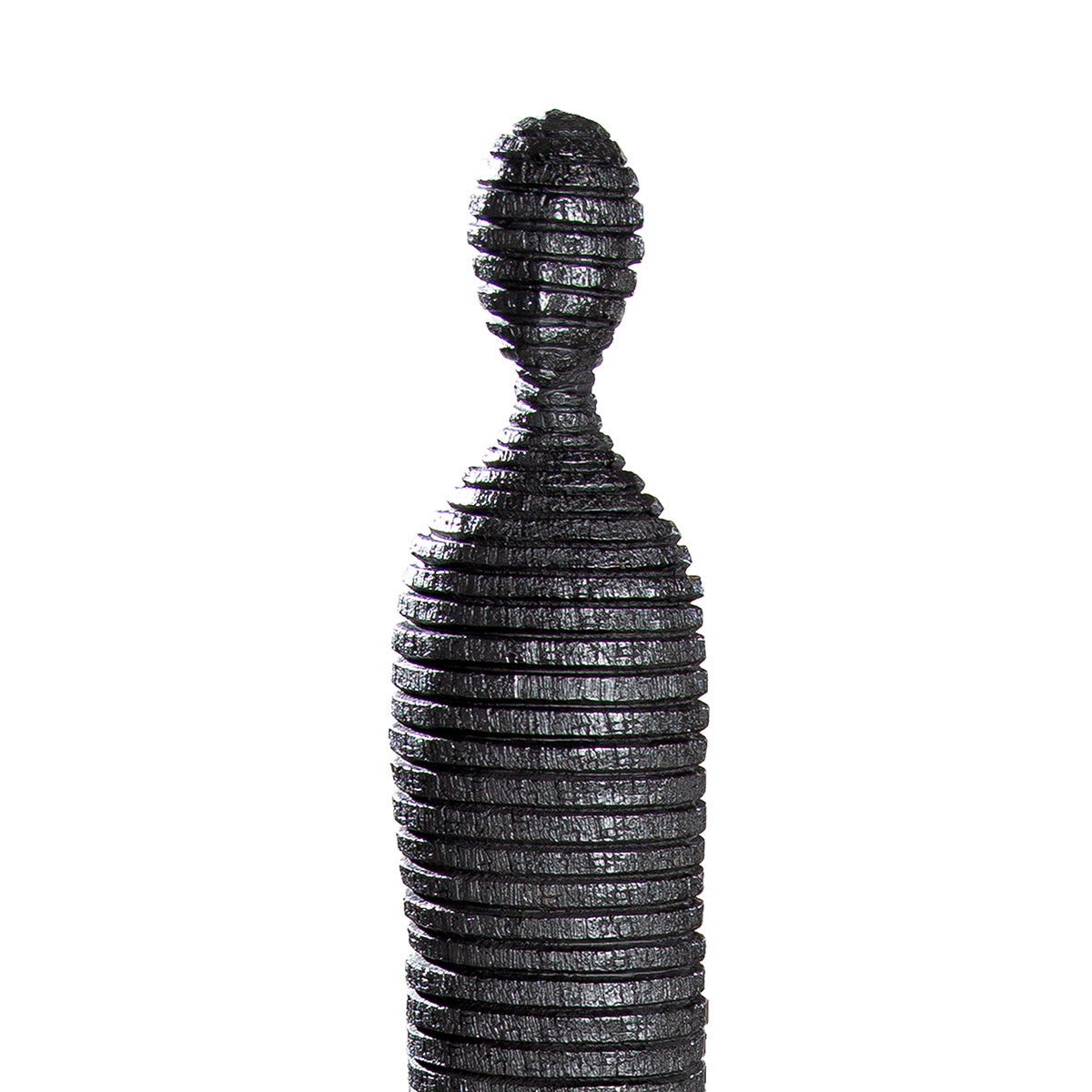 Skulptur "Lorient" – Moderne Figur in Schwarz, 109 cm