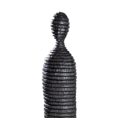 Skulptur "Lorient" – Moderne Figur in Schwarz, 109 cm