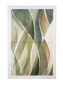Wandbild „Verde“ – abstraktes Leinwandbild in Grün & Creme, 90 cm | CASA ROMANO
