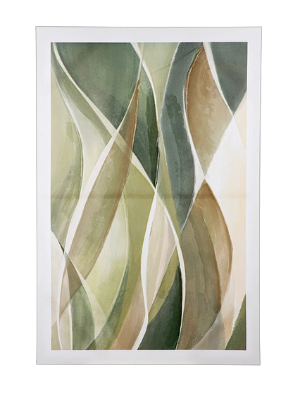 Wandbild „Verde“ – abstraktes Leinwandbild in Grün & Creme, 90 cm | CASA ROMANO