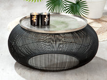 Beistelltisch "Puntual" – Rund, Aluminium Schwarz & Silber | Ø 64 cm | CASA ROMANO