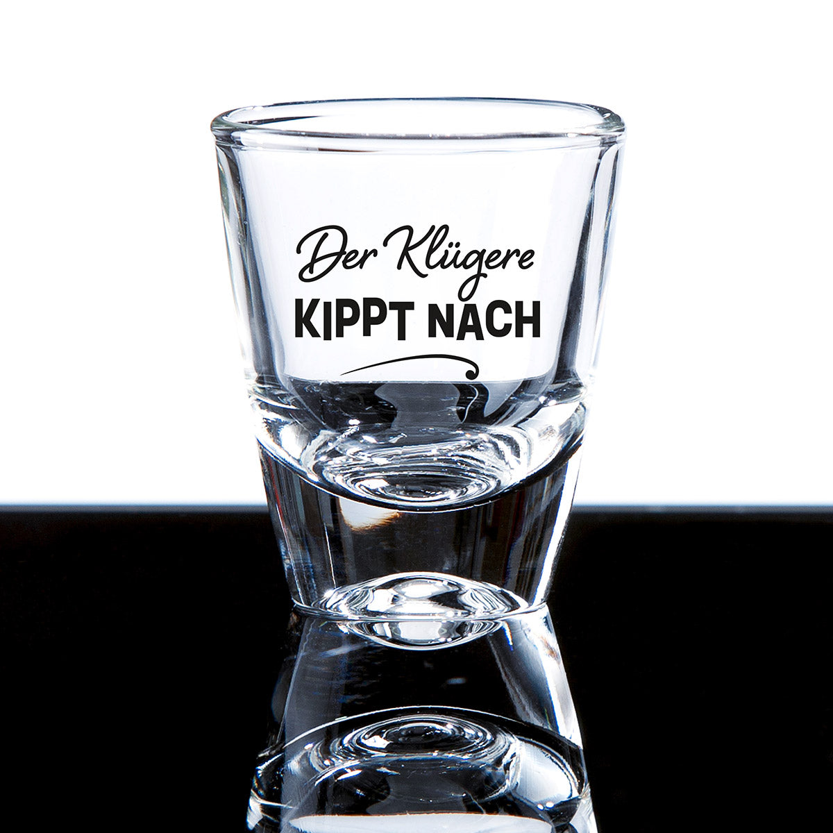 Herrengedeck „Der Klügere kippt nach“ – Bierglas & Schnapsglas Geschenkset | CASA ROMANO