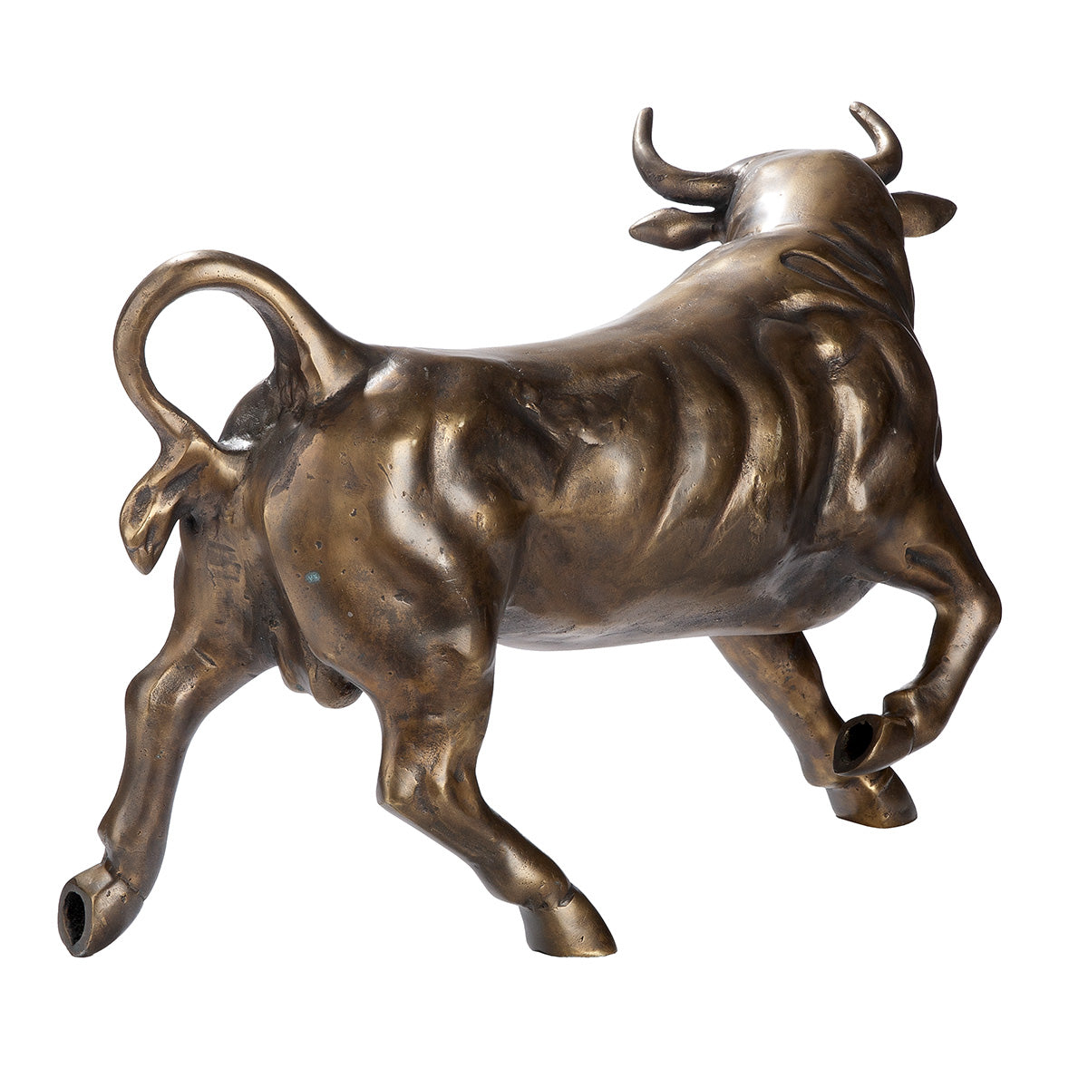Stierfigur Bronzeoptik – Dekorative Skulptur aus Aluminium 57 cm | CASA ROMANO
