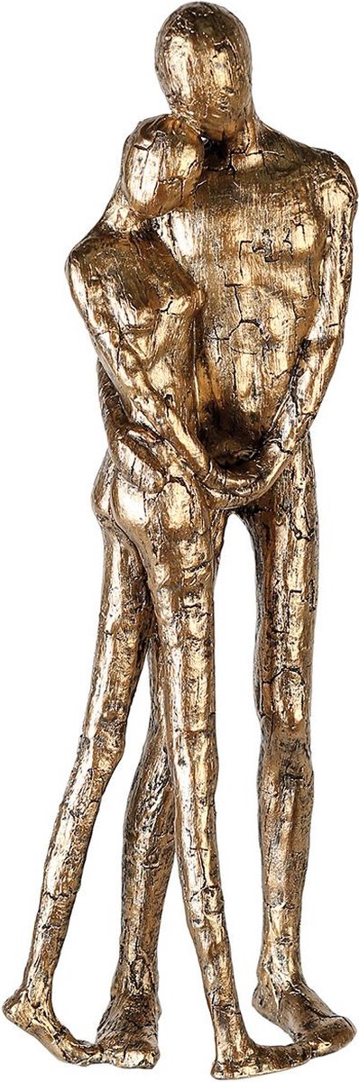 Skulptur „Gold Couple“ – champagnergold, 47.5 cm