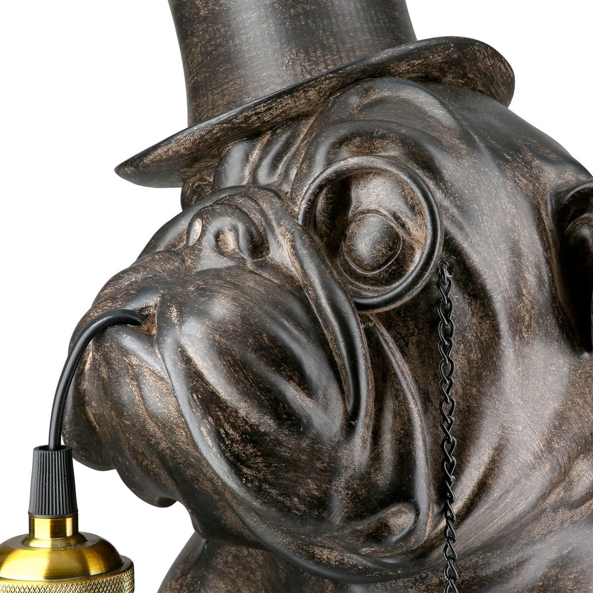 Tischleuchte Mops mit Zylinder | CASA ROMANO