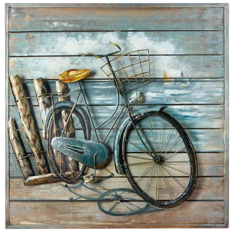 Wandbild „Enjoy The Ride“ – 3D Fahrradmotiv auf Holz & Metall | CASA ROMANO