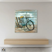Wandbild „Enjoy The Ride“ – 3D Fahrradmotiv auf Holz & Metall | CASA ROMANO