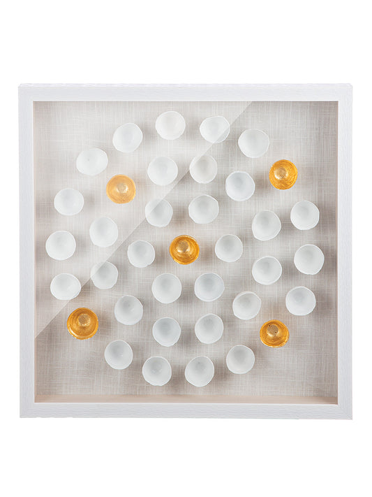 Wandbild „Golden Glow“ – 3D Glasbild mit Goldakzenten, 60 cm | CASA ROMANO