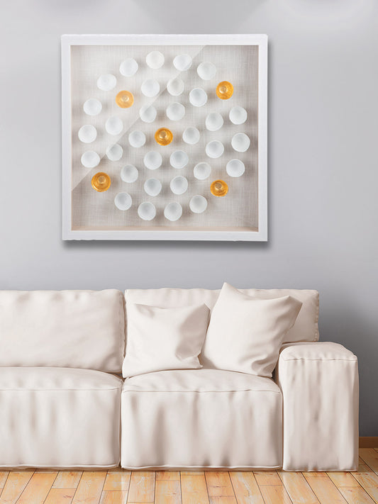 Wandbild „Golden Glow“ – 3D Glasbild mit Goldakzenten, 60 cm | CASA ROMANO