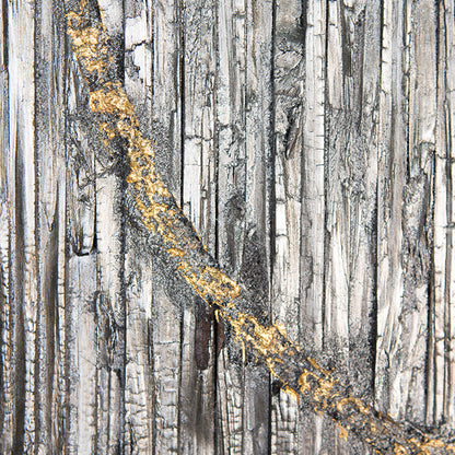 Wandbild „Miracle“ 3er Set – Holzbild gold schwarz 60 × 60 cm | CASA ROMANO