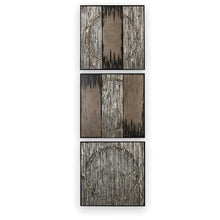 Wandbild „Miracle“ 3er Set – Holzbild gold schwarz 60 × 60 cm | CASA ROMANO