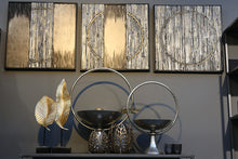Wandbild „Miracle“ 3er Set – Holzbild gold schwarz 60 × 60 cm | CASA ROMANO