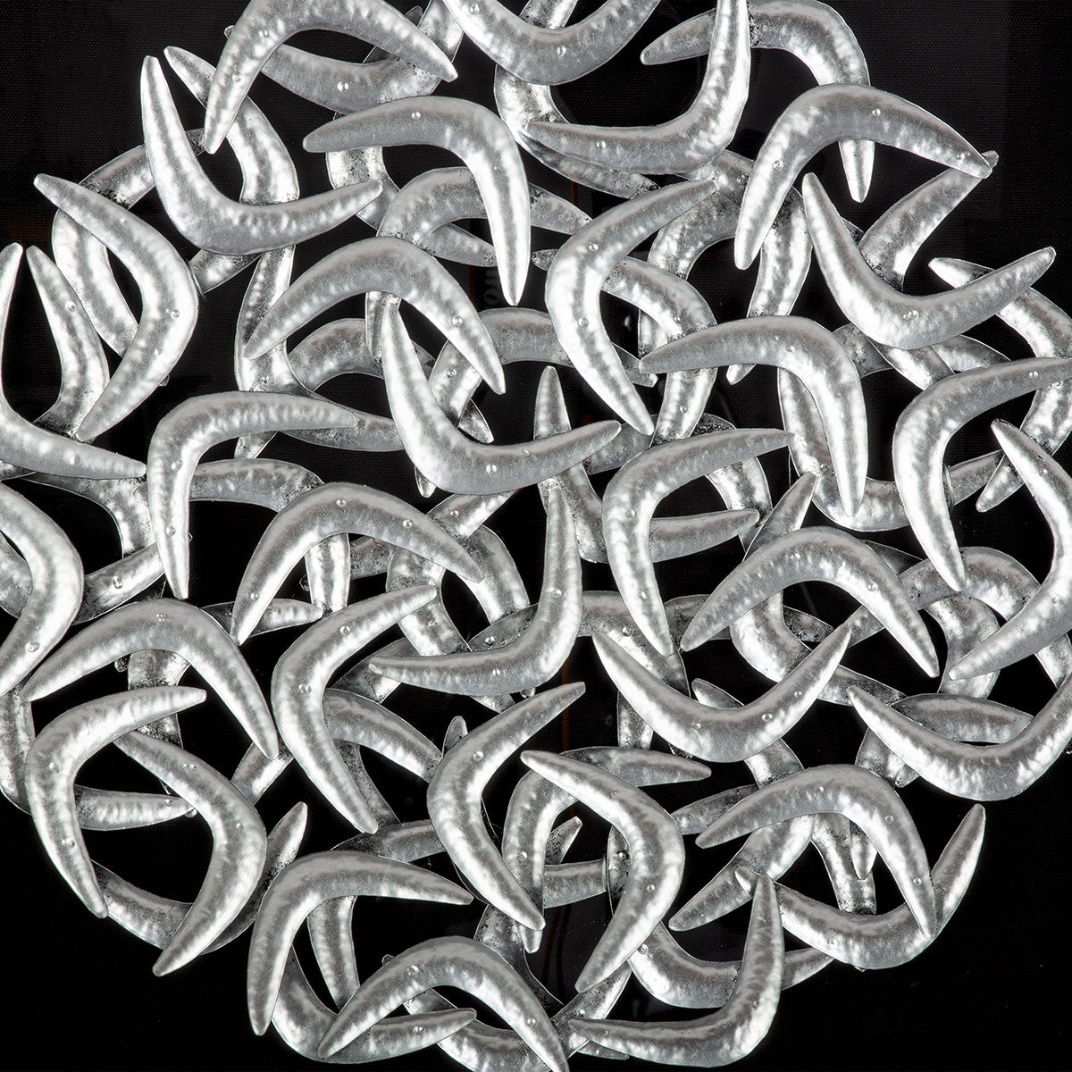 Wandbild „Salerno“ – 3D Wandbild in Schwarz mit silbernen Akzenten, 60 cm | CASA ROMANO