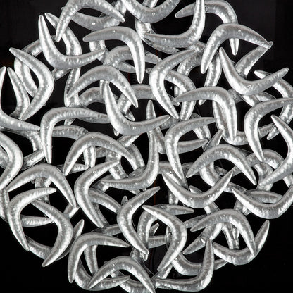 Wandbild „Salerno“ – 3D Wandbild in Schwarz mit silbernen Akzenten, 60 cm | CASA ROMANO