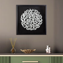 Wandbild „Salerno“ – 3D Wandbild in Schwarz mit silbernen Akzenten, 60 cm | CASA ROMANO